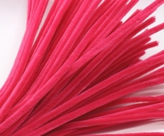 Проволока шенил/синель для рукоделия 30 см, ярко-розовый