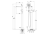 Aquatek AQ1145BGM AQ1145BGM БЕТТА смеситель для ванны напольный (внешняя и скрытая часть), шлиф. черный хром