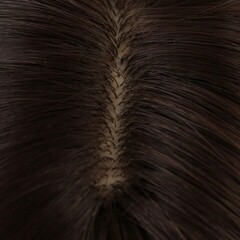 Парик искусственный с чёлкой, 60 см, каштановый цвет