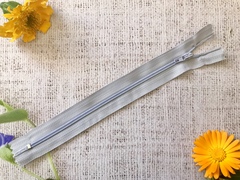 Молния брючная спираль, автомат, L 19 см, Т3, н/р, светлый серый