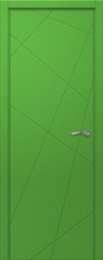 Дверь влагостойкая пластиковая KAPELLI multicolor Ф7А RAL 6018 Зеленый + коробка