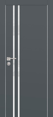 Дверь PX-11 AL кромка с 2-х ст. / Цвет Графит / белоснежный лакобель / Двери PROFILO PORTE