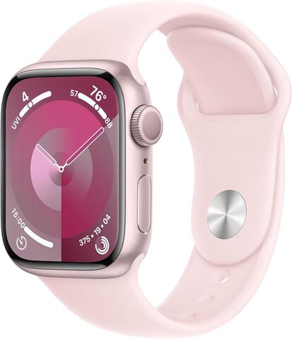 Умные часы Apple Watch Series 9 41 мм из алюминия розового цвета, розовый спортивный ремешок (M/L 150–200mm)