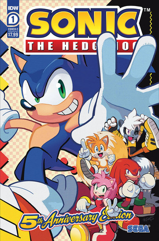 Sonic The Hedgehog Vol 3 #1 5th Anniversary Edition (Cover C)