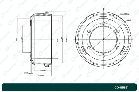 Барабан тормозной G-brake  GD-06821
