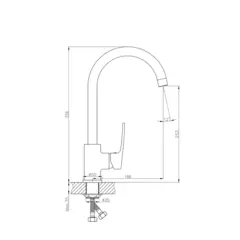 Смеситель для кухни Haiba HB70587, хром