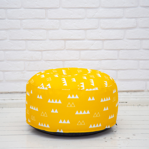 Пуф дизайнерский (жёлтый)