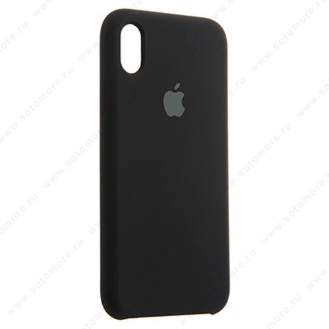 Накладка Silicone Case для Apple iPhone XR черный