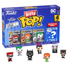 Фигурка Funko Bitty POP! DC Comics S3 Harley Quinn+Poison Ivy+Joker+Mystery
