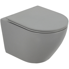 BelBagno BB062CHR-GR/BB062SC-GR Унитаз подвесной безободковый BelBagno COLORATO BB062CHR-GR/BB062SC-GR фото