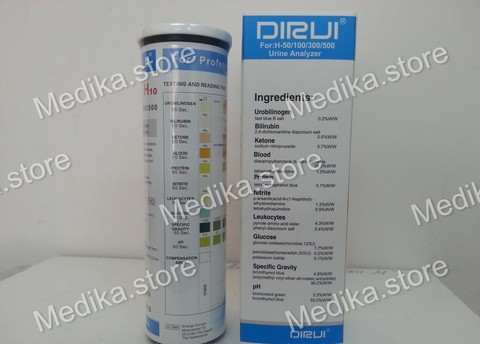 Тест-полоски Дируи DIRUI H-10 к анализатору мочи Dirui H-100, 100шт/уп DIRUI Industrial Co, Ltd