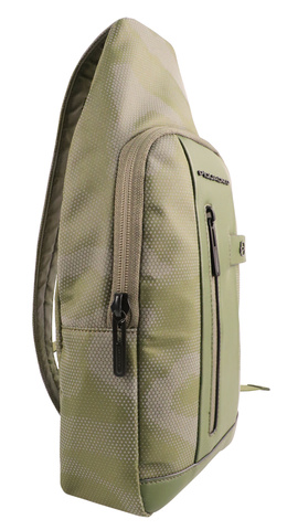 Рюкзак слинг Piquadro Brief2, зелёный камуфляж, нейлон (CA4536BR2/CAMOREFVE)