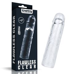 Прозрачная насадка-удлинитель Flawless Clear Penis Sleeve Add 2 - 19 см. - 