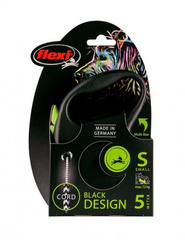 Flexi поводок-рулетка Safari  S трос 5м до 12кг (розовая зебра)