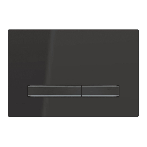 Geberit Sigma50 115.671.DW.2 Смывная клавиша, для двойного смыва, цвет металлический хромированный черный: хромированный черный, черный