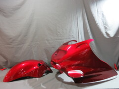 Комплект пластика Kawasaki zzr1100-2 93-01 красный