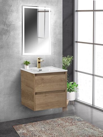 BelBagno KRAFT-500-2C-SO-RGB KRAFT База под раковину подвесная с двумя выкатными ящиками, Rovere Galifax Bianco, 500x460x500, KRAFT-500-2C-SO-RGB