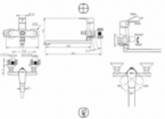 СМЕСИТЕЛЬ ДЛЯ ВАННЫ ДЛИННЫЙ ИЗЛИВ ALFA BRAVAT F6120178CP-01L