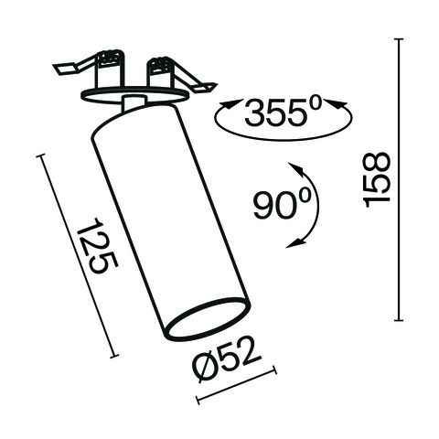Встраиваемый светодиодный светильник Maytoni FOCUS LED C053CL-L12W4K-W-W