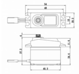 Сервопривод Savox SC-1258TGP (9.6-12 кг/см, 0.08-0.10 сек/60°, 64г)