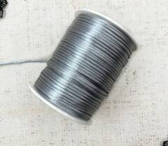 Шнур круглый атласный (для воздушных петель), 2 мм, серый