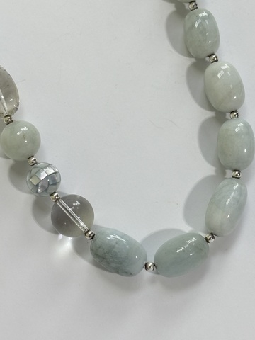 812- аквамарин (бусы из натуральных камней)