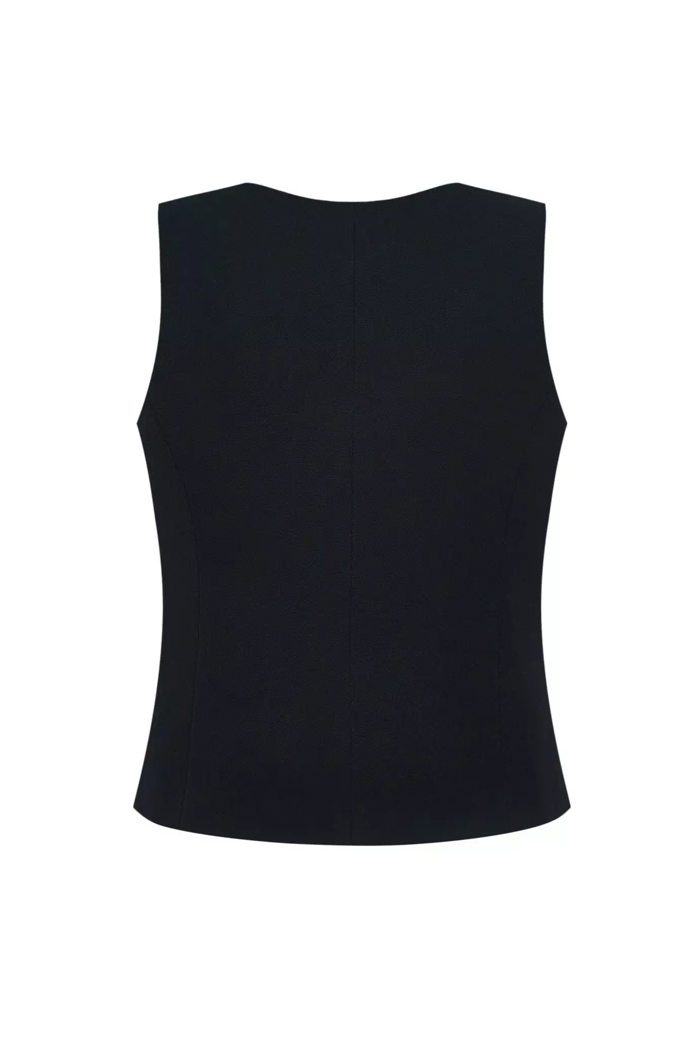 Приталенный жилет черный