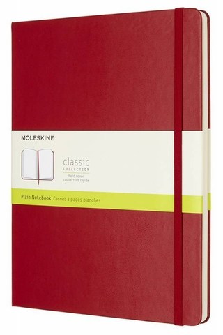 Блокнот Moleskine Classic XLarge, цвет красный, без разлиновки