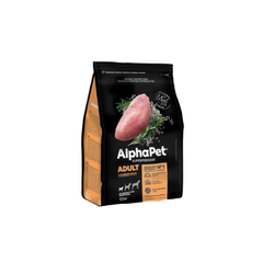 Сухой корм для взрослых собак мелких пород AlphaPet Superpremium (АльфаПет) с индейкой и рисом, 3кг