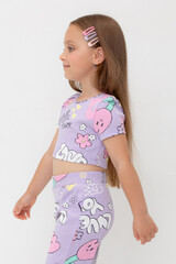 фуфайка  для девочки  КР 302697/пастельно-лиловый,позитив к541