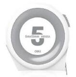 Рулетка "Home Series White" Deli H8105A 5м х 19мм, клипса, шнурок, эксклюзивный дизайн