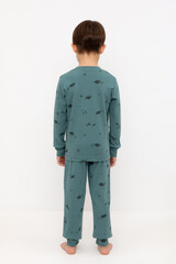 пижама  для мальчика  К 1552/темный малахит,лесные динозавры