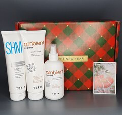 Подарочный набор "Happy New Year!" красный клетка