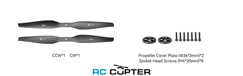 Пропеллер карбоновый VZ 34x13 T-Motor (пара)