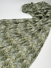 Вискоза штапель Зеленый ромб