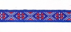 Тесьма жаккард, 8772, ш. 1,8 см, синий с белым