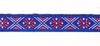 Тесьма жаккард, 8772, ш. 1,8 см, синий с белым