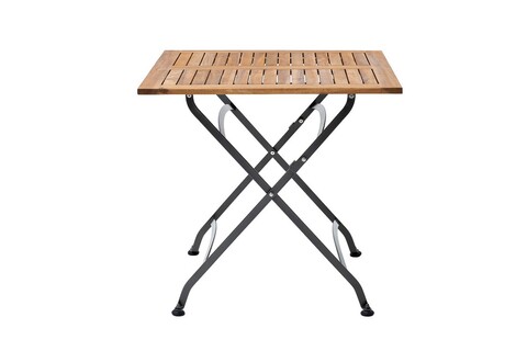 Стол из акации Joygarden ЛАТА складной 80 см, Blackmetal (черный), коричневый