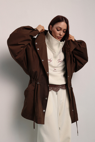 Тренч - парка шоколадная