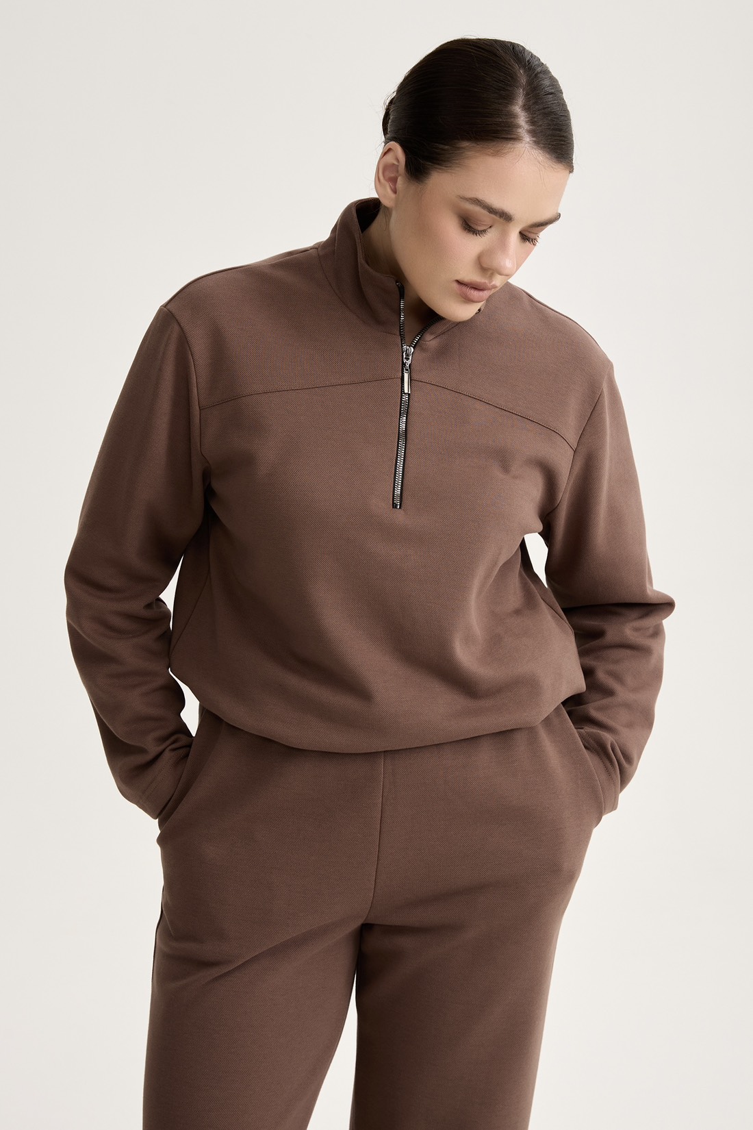 Свитшот пике, мокко