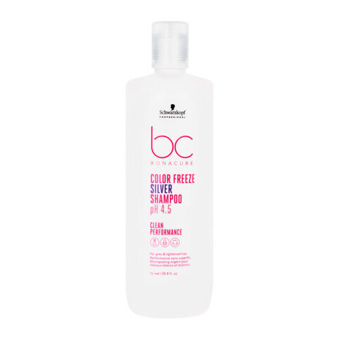 Schwarzkopf BC Bonacure Clean Performance pH 4.5 Color Freeze Silver Shampoo - Нейтрализующий шампунь с фиолетовым оттенком