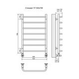 Полотенцесушитель водяной Terminus Стандарт П7 500x796