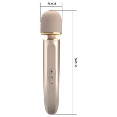 Бежевый жезловый вибратор Power Wand - 29 см. - 