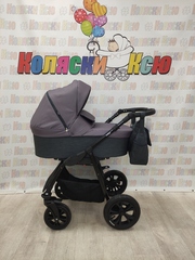 Коляска модульная Indigo Charlotte Sity cs 03 (т.серый+фиолетовый)