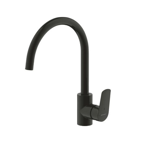 F7429564BW-ENG Смеситель Bravat Rhein для кухни, черный