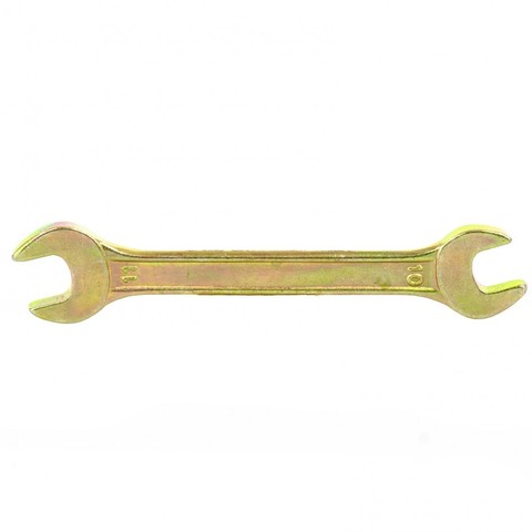 Ключ рожковый 10х11мм желтый цинк СИБРТЕХ