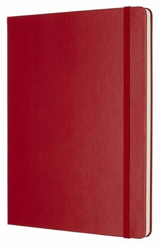 Блокнот Moleskine Classic XLarge, цвет красный, без разлиновки