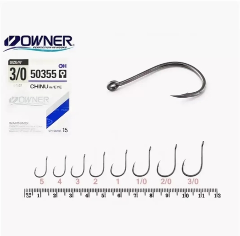 50355 № 3/0  Крючки Owner Chinu with Eye/ продажа от 5 уп.