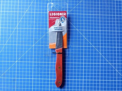 LEGIONER Germanica тип Line, 80 мм, деревянной ручка, нержавеющее лезвие, овощной нож (47831-L)
