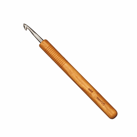 Крючок вязальный Addi с ручкой из оливкового дерева, № 2.5, 15 см